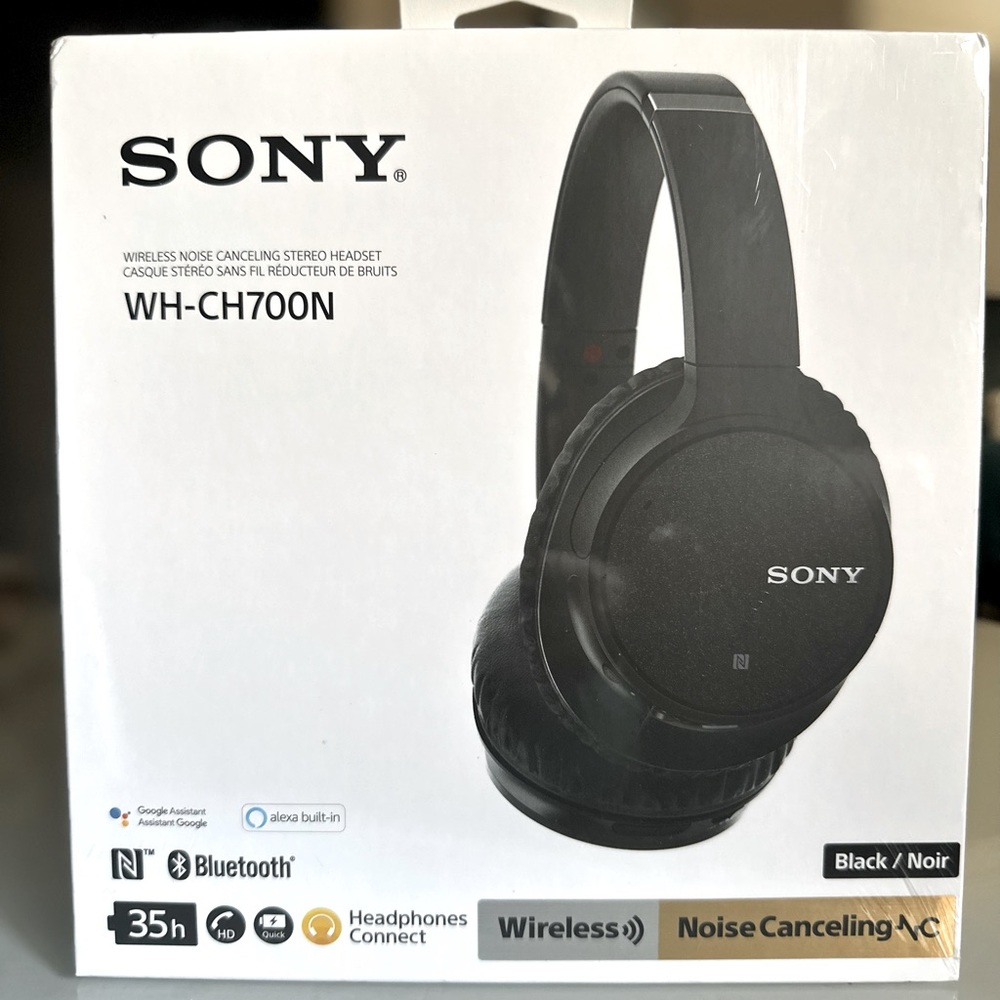 New Unopened Sony WH-CH700N Wireless Noise Cancelling Over Ear Headphones